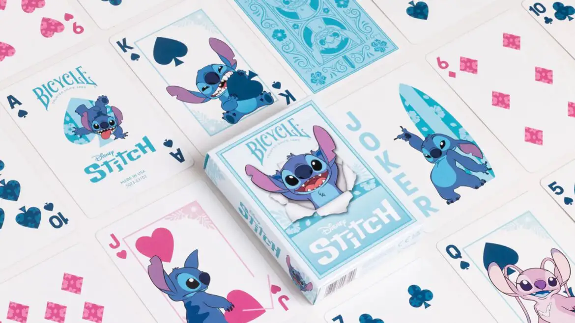 Mischief is in Your Hands With The  Stitch Inspired Playing Cards by Bicycle!