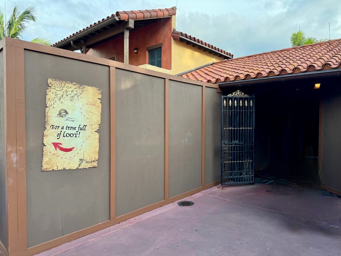 Walls go Up Around Pirates of the Caribbean as Construction Underway for New Tavern