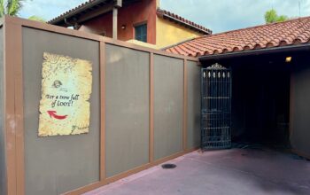 Walls go Up Around Pirates of the Caribbean as Construction Underway for New Tavern 3