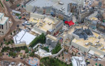 Aerial Look of Harry Potter World Construction at Universal's Epic Universe 1