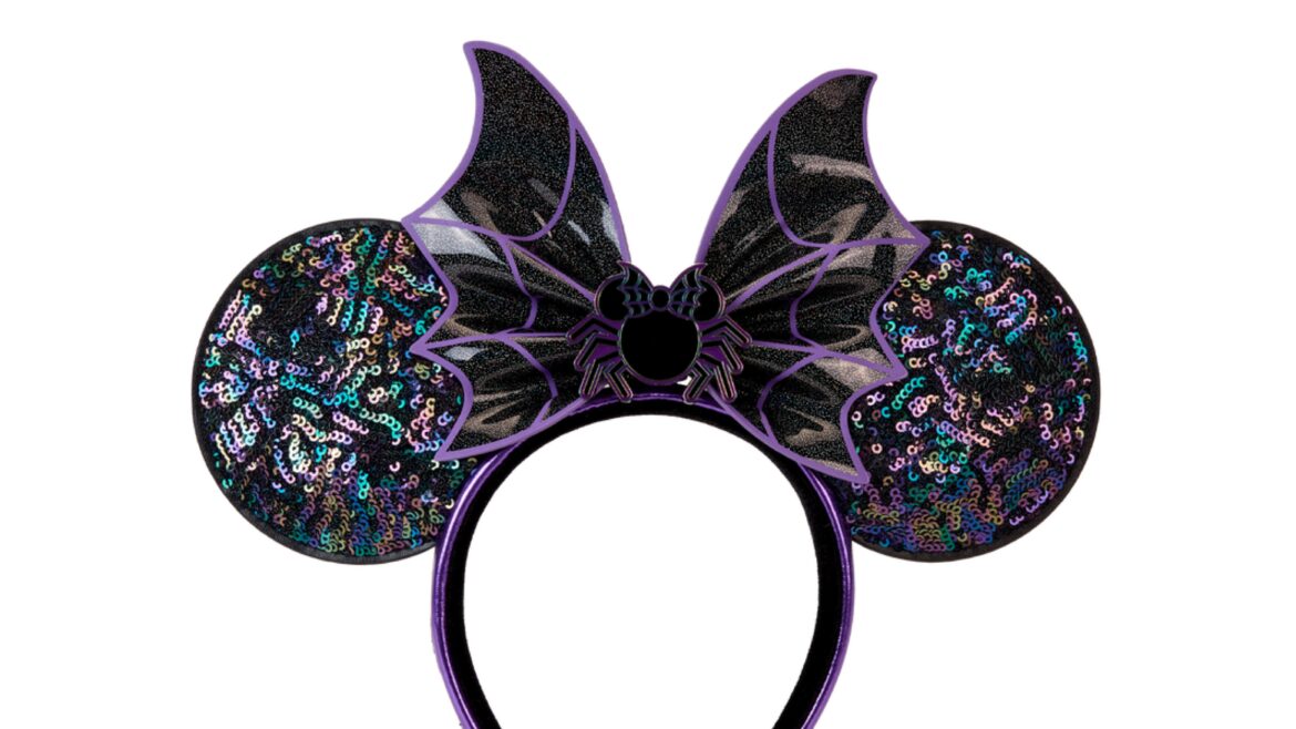 Get Spooktacularly Stylish with the Minnie Mouse Spiderweb Sequin Ear Headband by Loungefly!