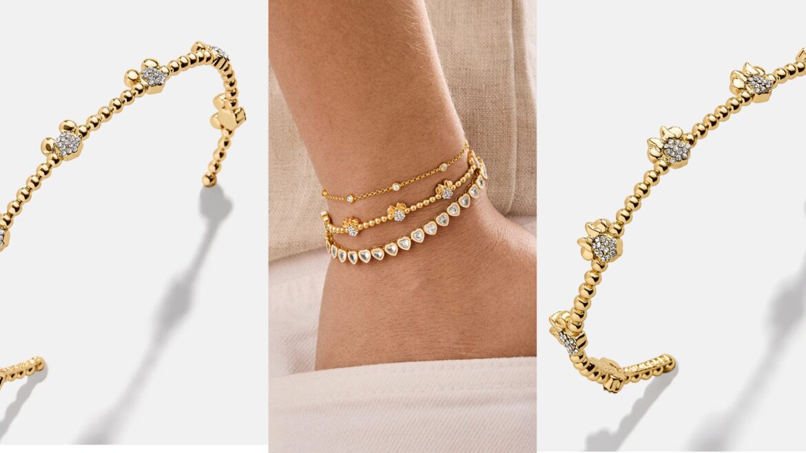 Shine Brighter Than a Disney Parade with the Mickey and Minnie Pavé Cuff Bracelet by BaubleBar