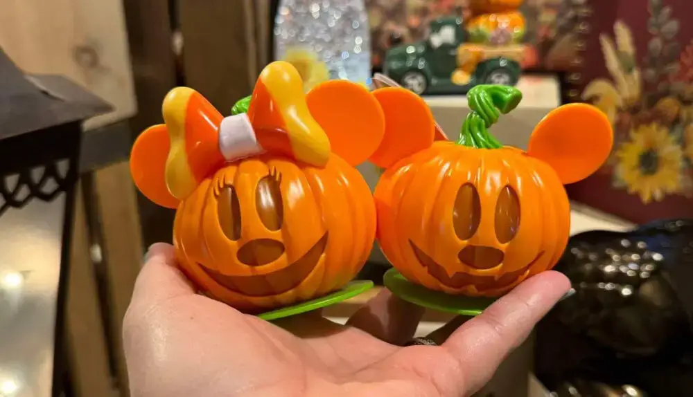 Mickey and Minnie Pumpkin Candy Dispensers