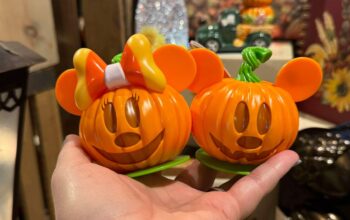 Mickey and Minnie Pumpkin Candy Dispensers