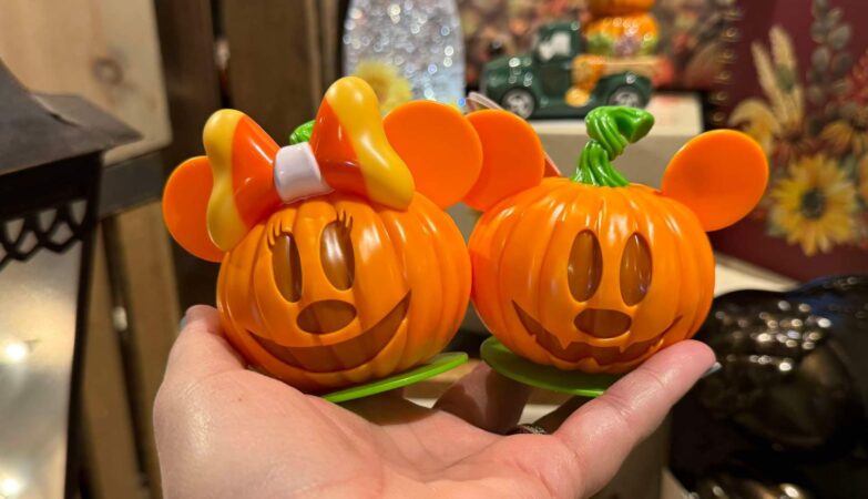 Mickey and Minnie Pumpkin Candy Dispensers