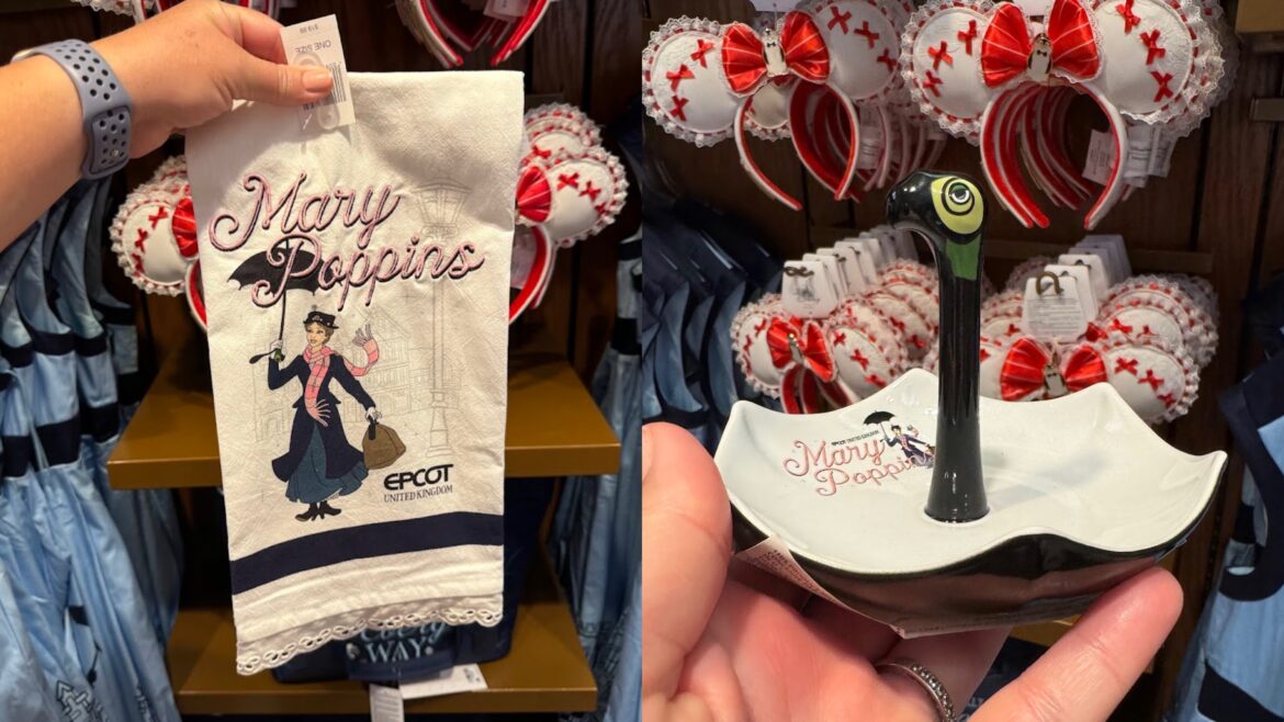 A Touch of Magic: Mary Poppins Tea Towel and Jewelry Dish at Epcot’s UK Pavilion