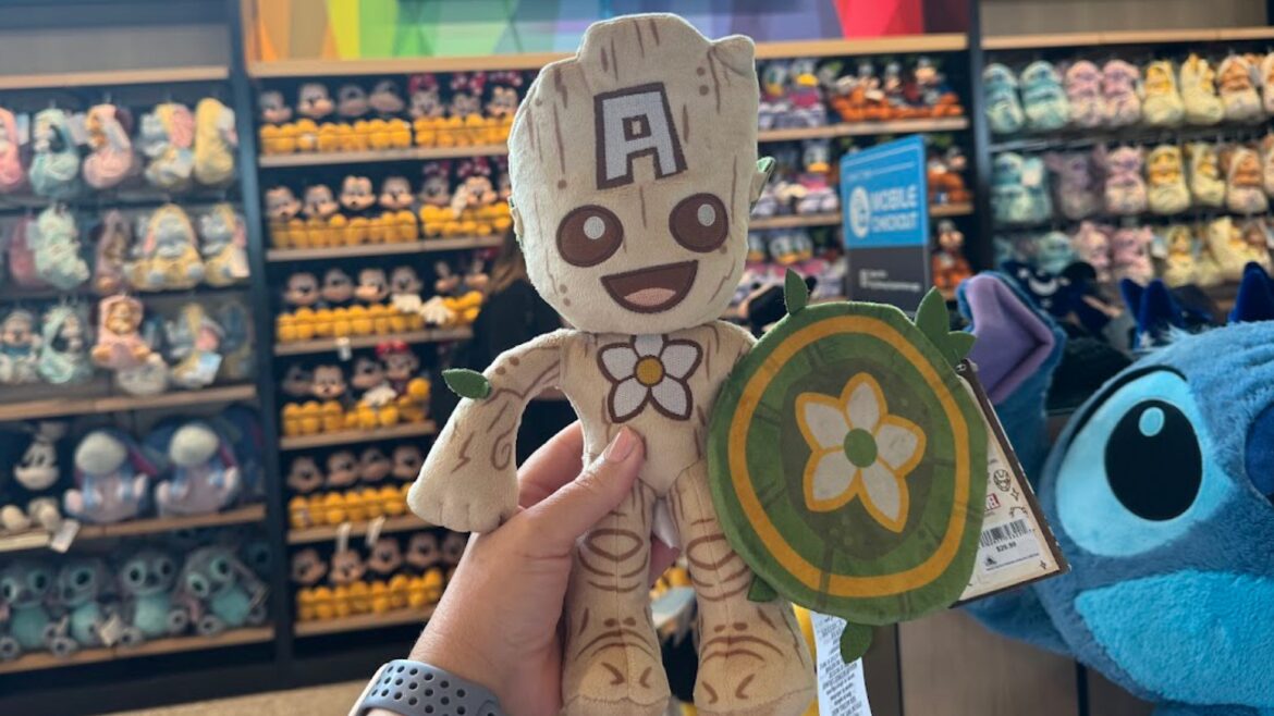 This Groot Plush, the Flora Colossus, Takes on the Mantle of Captain America