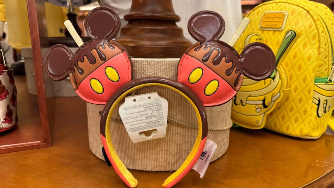 New Mickey Mouse Caramel Apple Ear Headband For A Sweet Style!