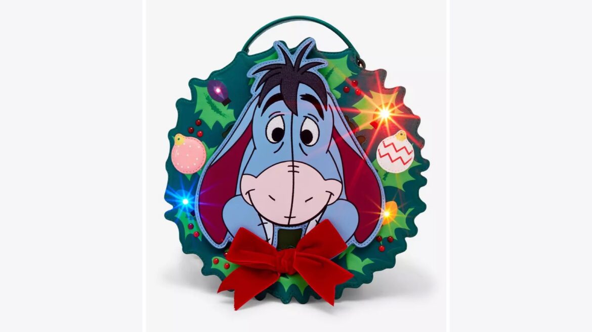 Brings the Holiday Cheer with The Eeyore Holiday Wreath Convertible Light-Up Backpack!