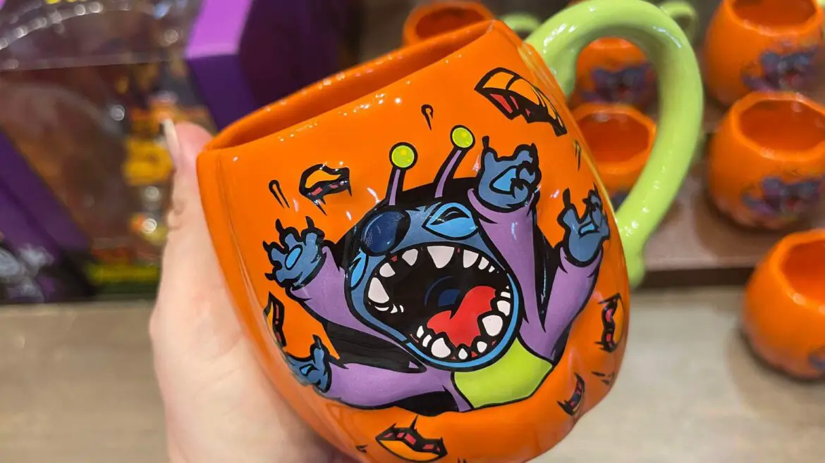 Treat or Drink With This Stitch Pumpkin Halloween Mug!