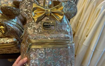 Minnie Mouse Gold Sequin Loungefly Backpack