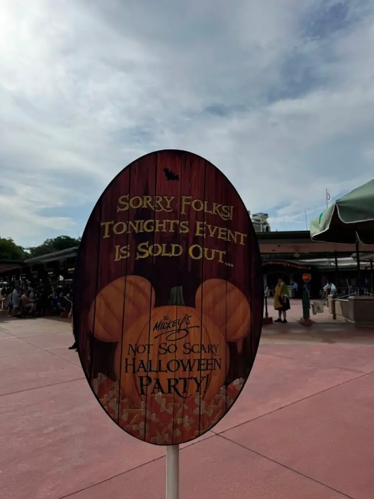 September Now Sold Out for Mickey's Not So Scary Halloween Party 1