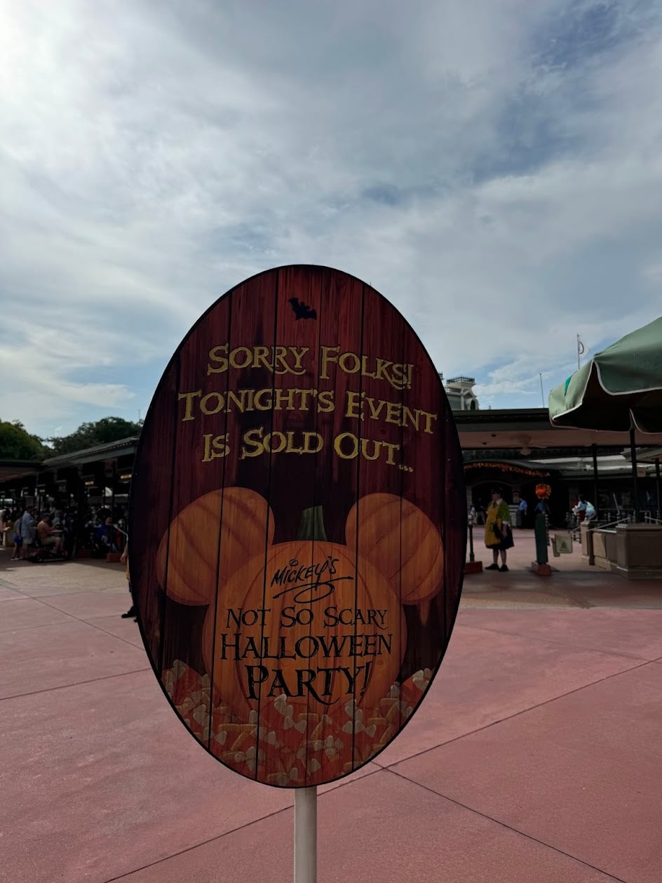 September Now Sold Out for Mickey’s Not So Scary Halloween Party