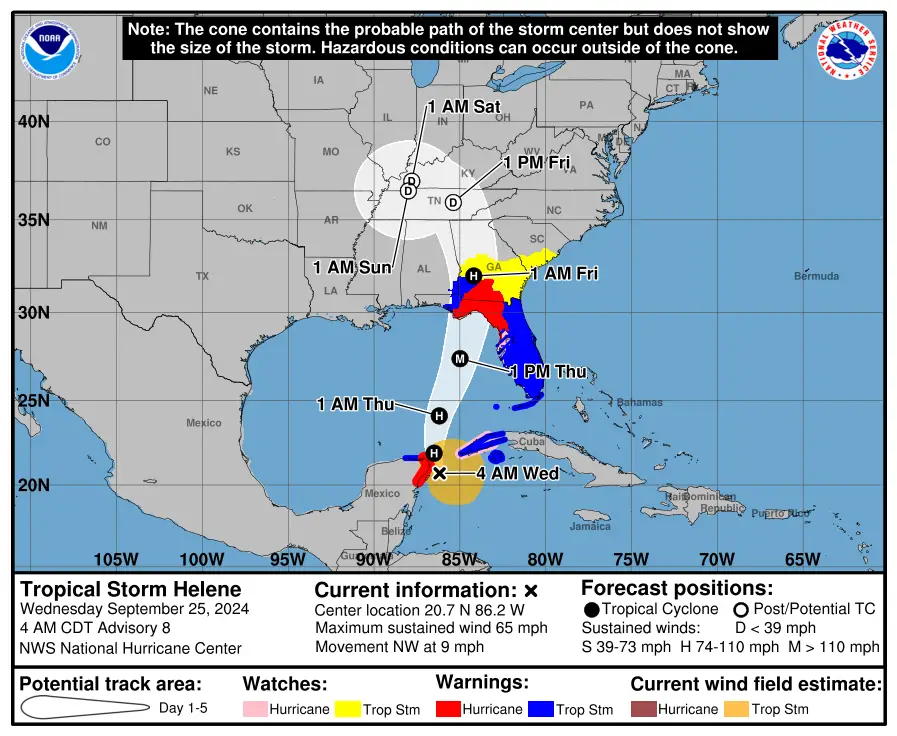 Tropical Storm Helene 9-25