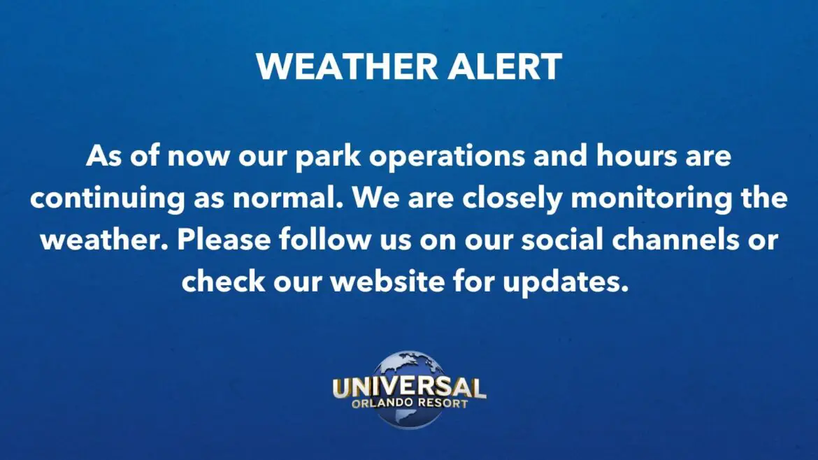 What is Universal Orlando’s Severe Weather Policy?