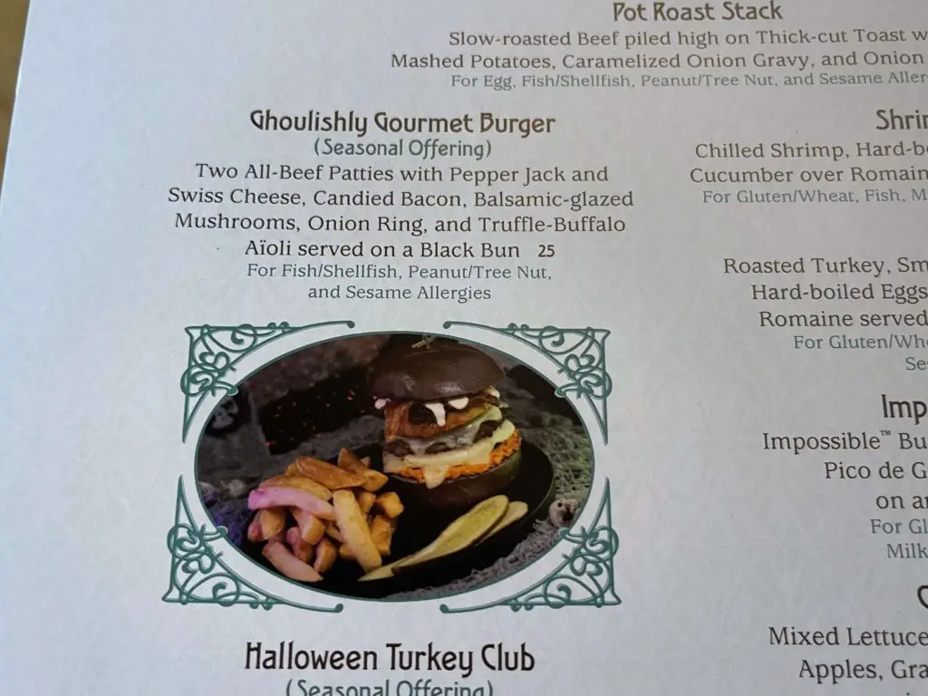 plaza halloween menu 2