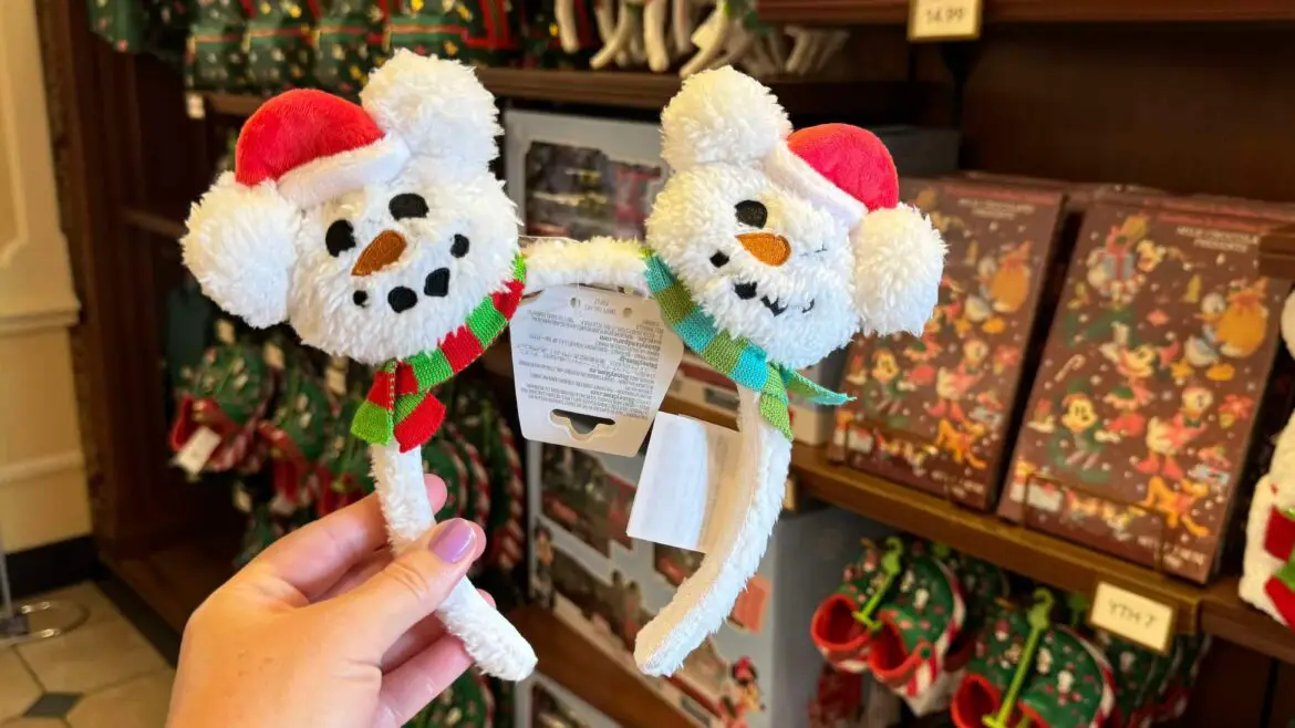 New Mickey Mouse Snowman Holiday Ear Headband To Spread Some Holiday Cheer To Your Style!