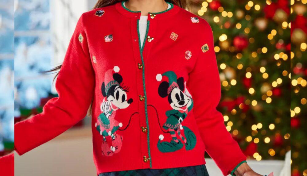 Mickey and Minnie Mouse Holiday Cardigan Sweater