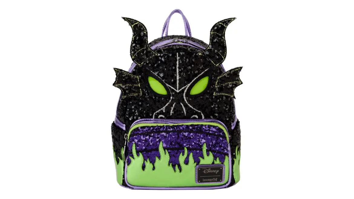 Unleash Your Inner Dragon with the Loungefly Maleficent Dragon Sequin Light Up Glow Backpack!