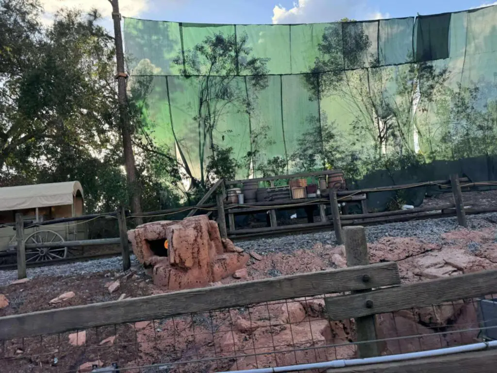 Scrim Installed at Big Thunder Mountain Railroad as Refurbishment Begins 2