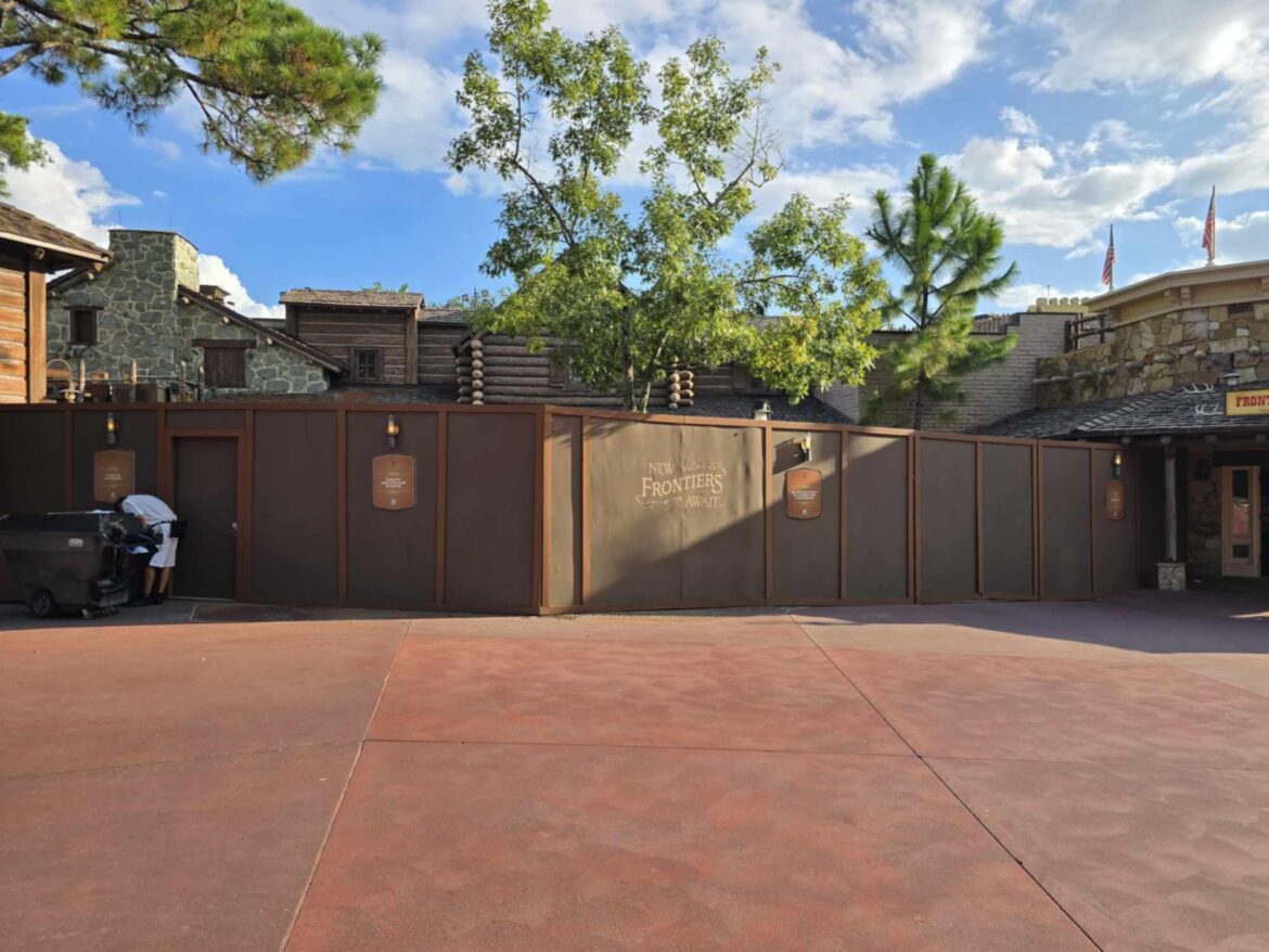 Walls Up Around Frontierland Shooting Arcade as Work Underway for DVC Lounge