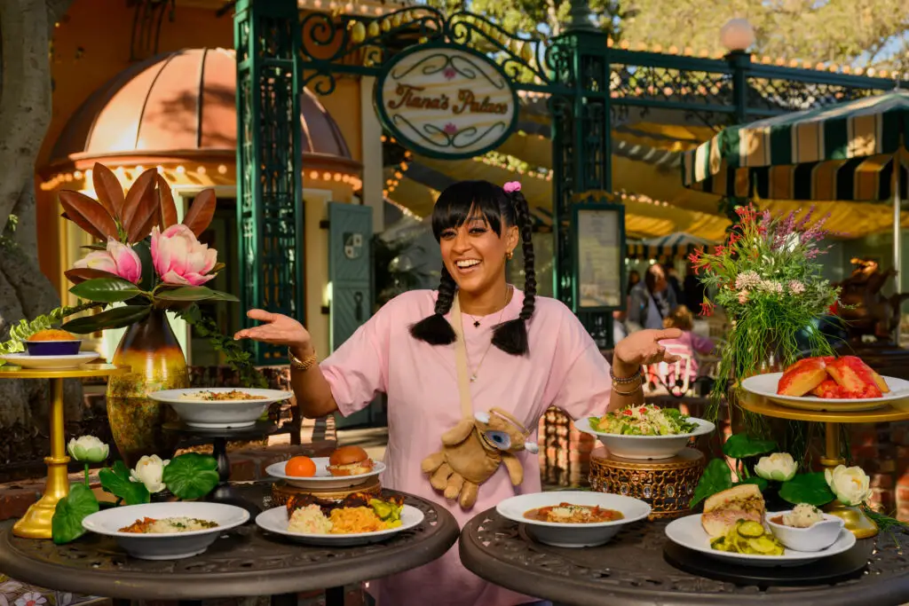 Tia Mowry Savors Food from Tiana’s Palace at Disneyland Resort