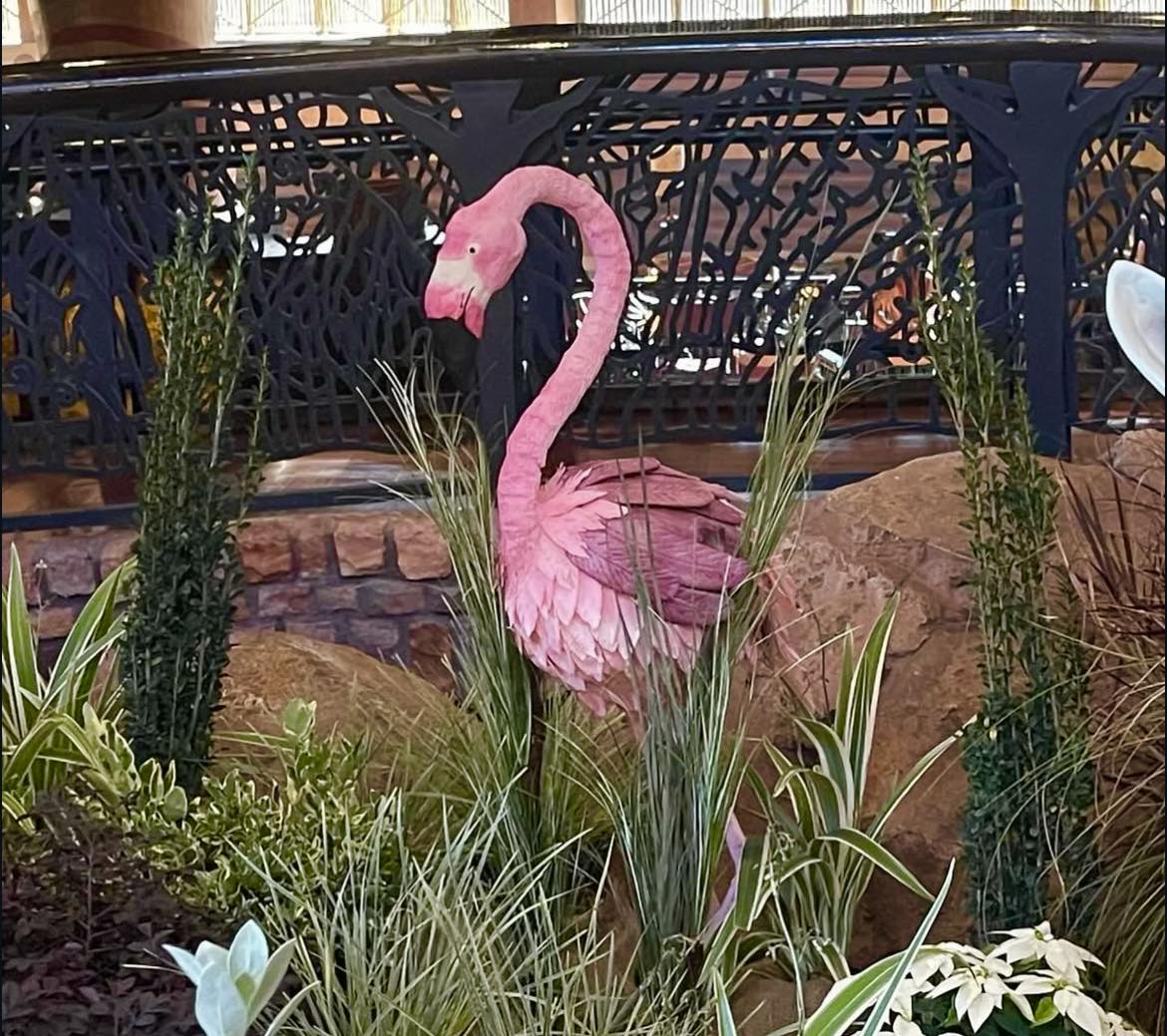 Gingerbread Flamingo Joins Giraffe and Zebra at Disney’s Animal Kingdom Lodge