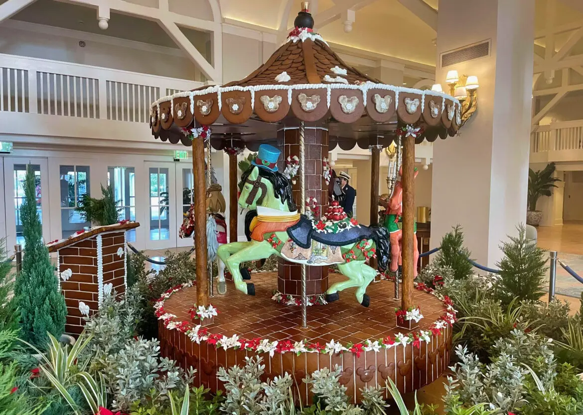 Disney’s Beach Club Resort Unveils “Mickey’s Christmas Carol” Gingerbread Carousel