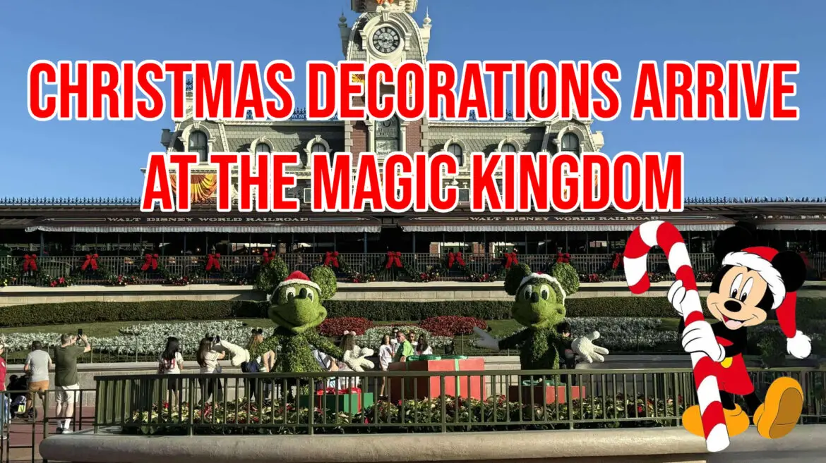 Christmas Decorations Arrive Overnight at the Magic Kingdom for the 2024 Holiday Season