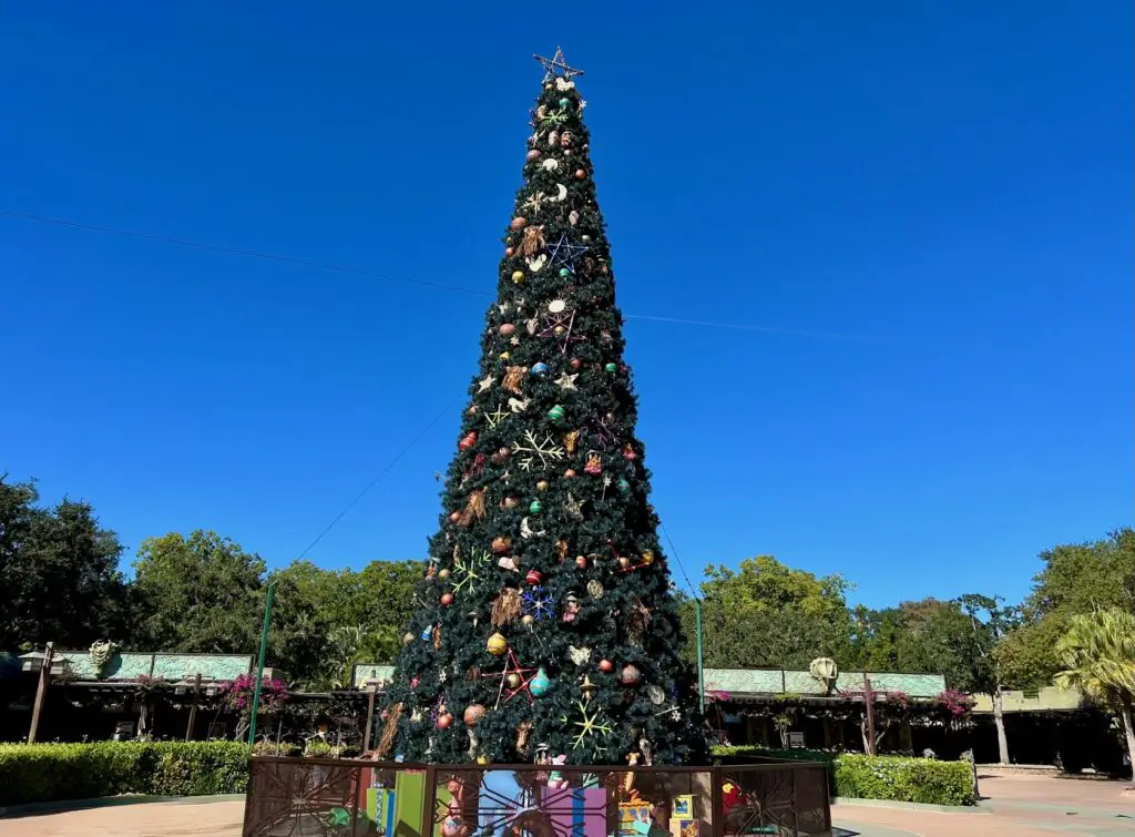 Disney's Animal Kingdom Decorated for the Holidays with Festive Christmas Tree 1 (1)