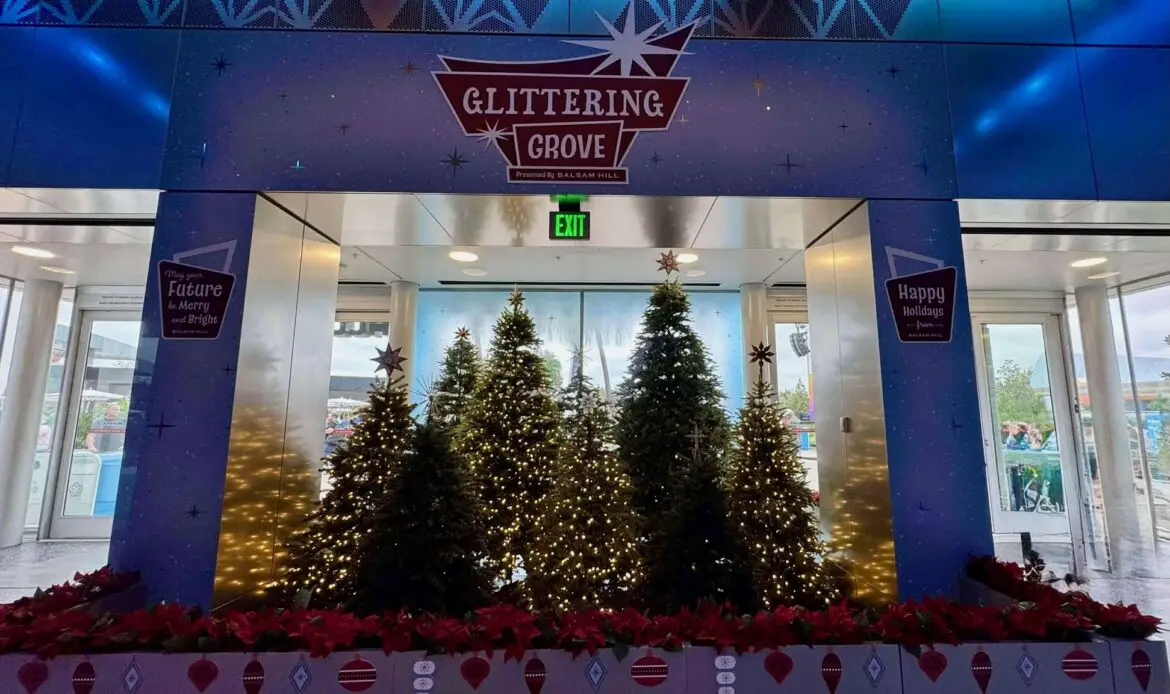 Glittering Grove Christmas Tree Display Debuts at 2024 EPCOT Festival of the Holidays