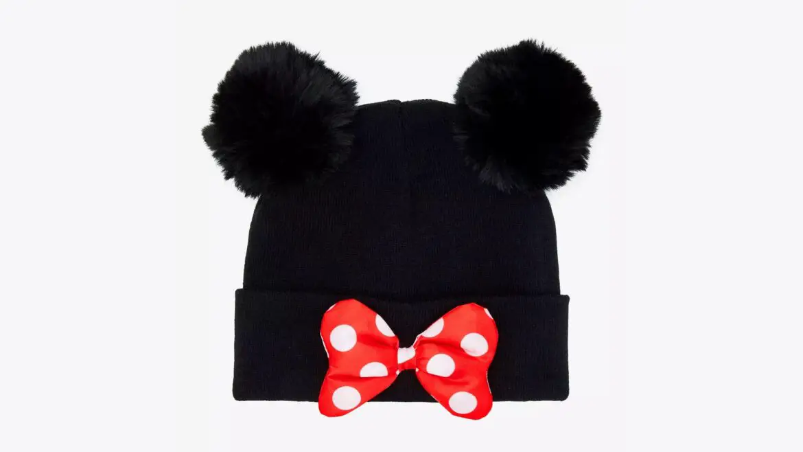 Stay Warm In Style With This Minnie Mouse Pom Pom Ears Beanie!