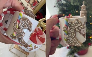 Beach Club and Boardwalk Hot Chocolate Mug Ornaments