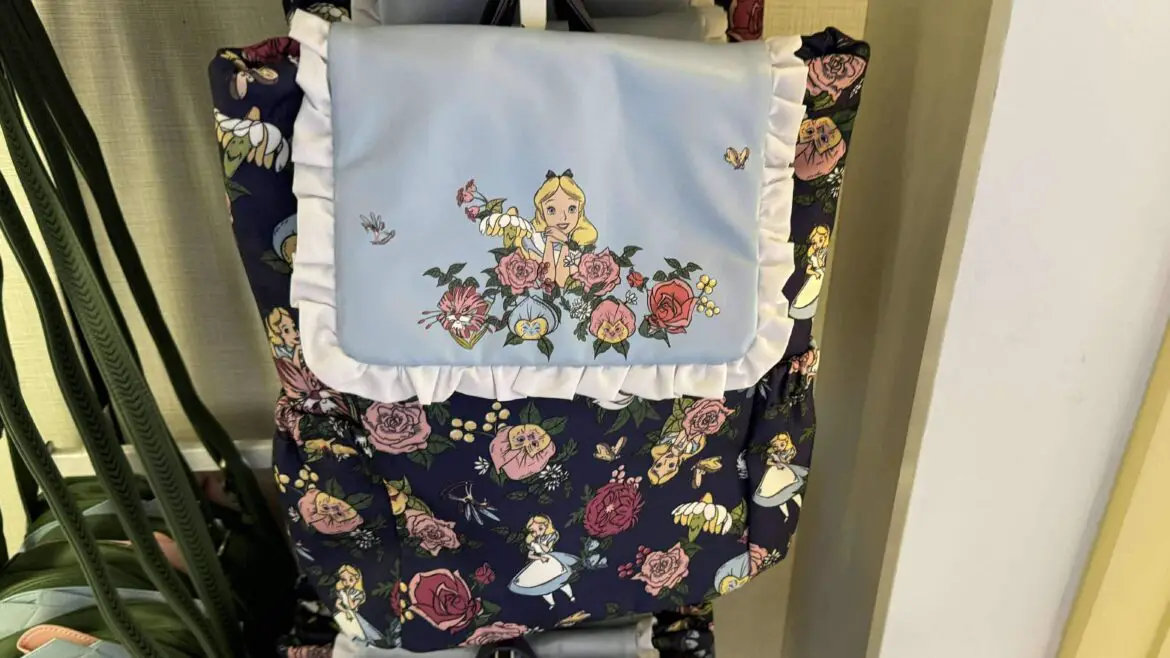 Stylish Ashley Eckstein Alice in Wonderland Drawstring Backpack At Epcot!