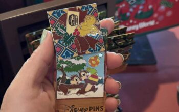 Chip and Dale Wilderness Lodge Christmas Pin