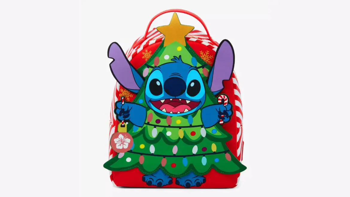 Ohana Christmas Cheer: The Stitch Christmas Tree Loungefly Mini Backpack