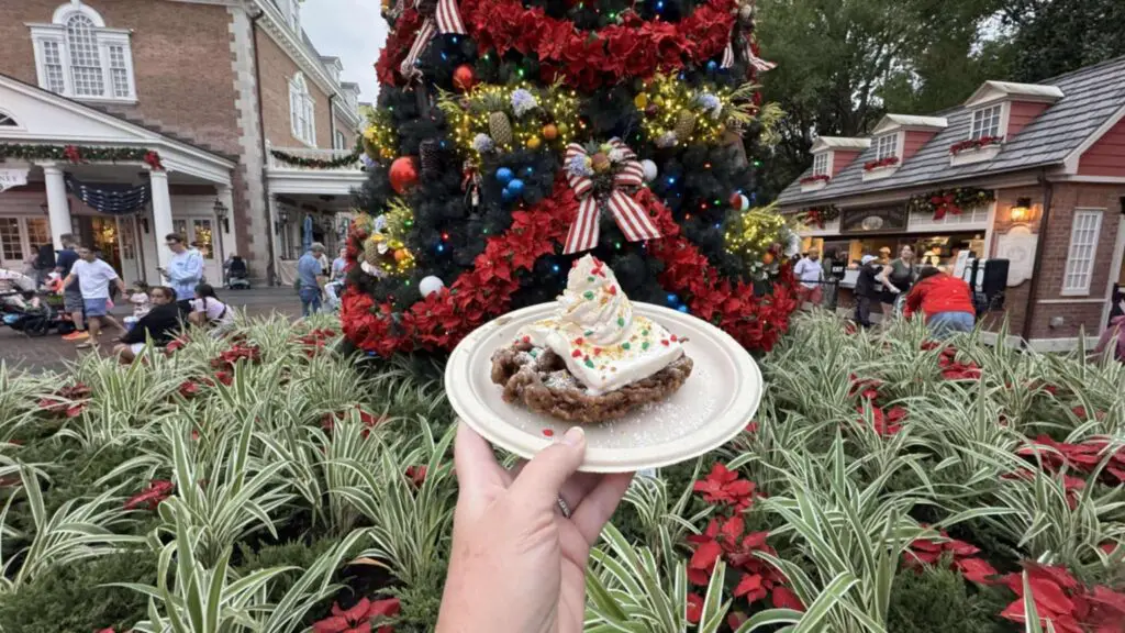 Gingerbread funnel cake 