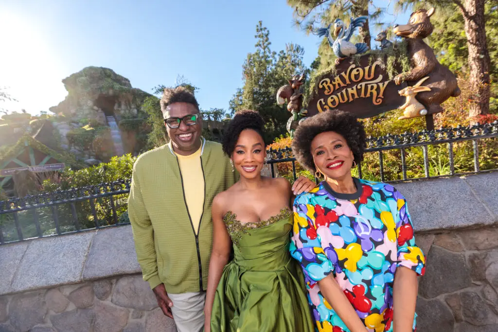 Anika Noni Rose, Jenifer Lewis and Michael-Leon Wooley Celebrate Opening of Tiana’s Bayou Adventure at Disneyland Park