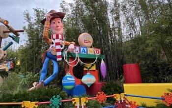 Toy Story Land Decorated for the Holidays 2024