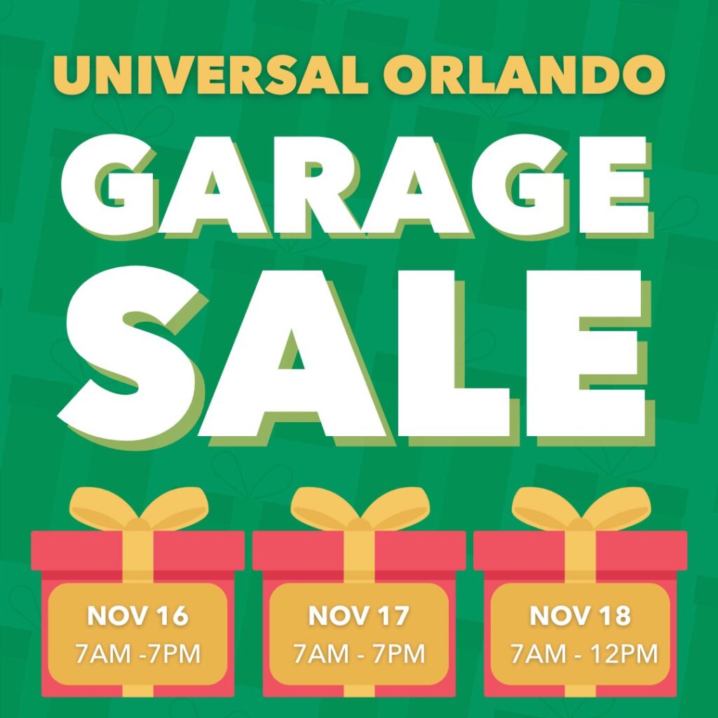 Universal Orlando Announces 2024 Fall Garage Sale 1