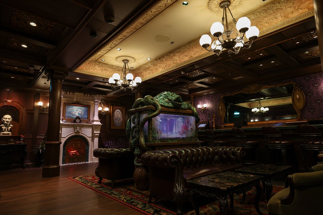 Haunted Mansion Parlor Materializes Onboard the Disney Treasure