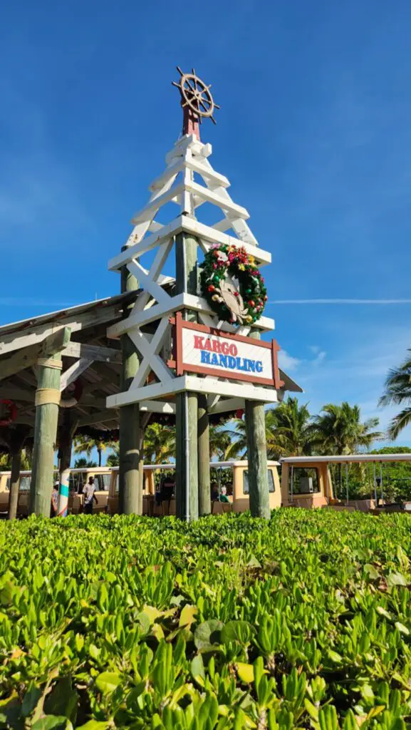 Christmas Decorations Added to Disney's Castaway Cay 4