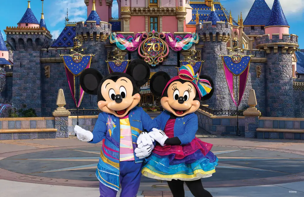 Disneyland Resort 70th Celebration Begins May 16, 2025 – Mickey Mouse and Minnie Mouse