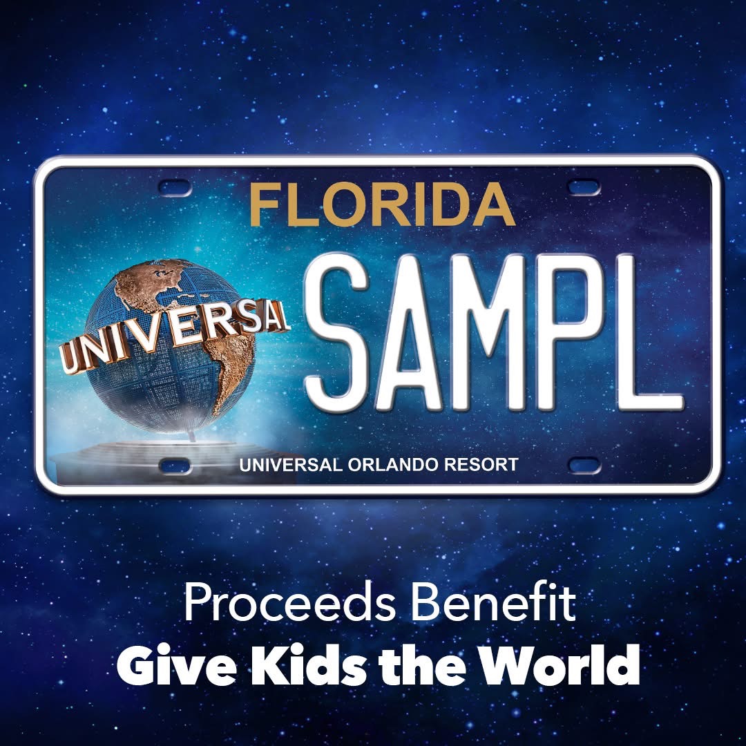 First Look at New Universal Orlando Speciality License Plate