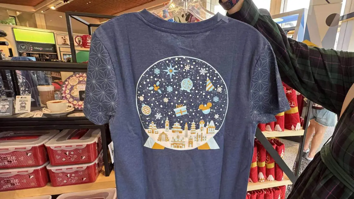 Snow Globe Magic: A Closer Look at the Enchanting Epcot Festival of the Holidays Tee