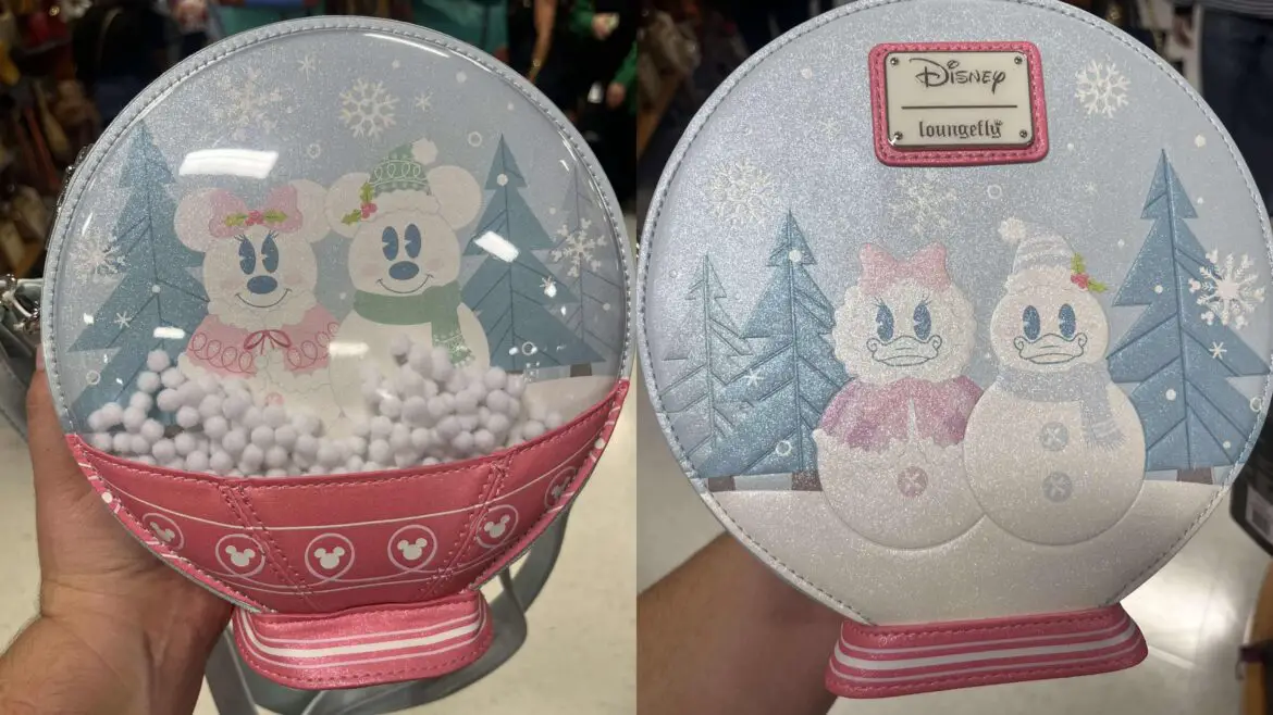 A Wintery Delight: Shake Up Your Style with the Enchanting Mickey and Friends Snow Globe Crossbody Bag at TJ Maxx!