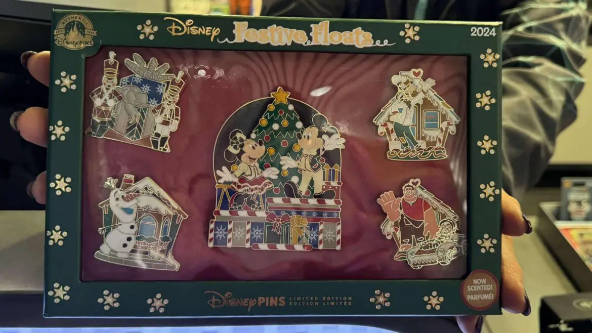 Disney Festive Floats Pin Set: A Scented Holiday Delight