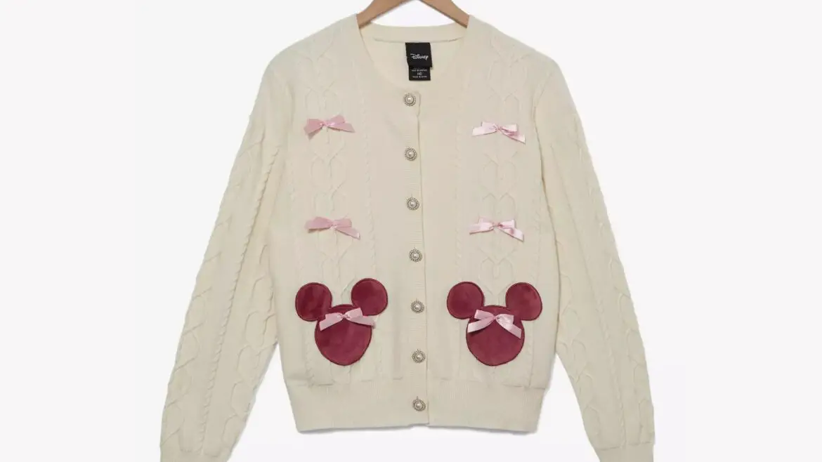 Minnie Mouse Bow Heart Knit Cardigan: A Touch of Magic for Your Wardrobe