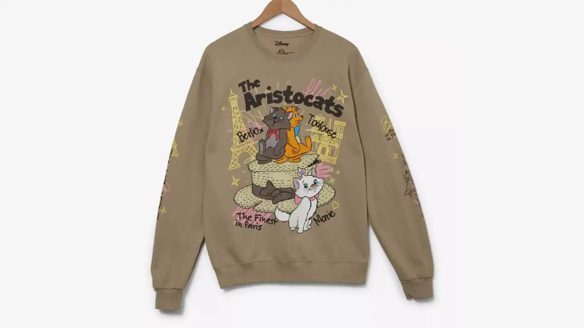 Stay Warm in Feline Fashion With The Aristocats Kittens Doodle Crewneck