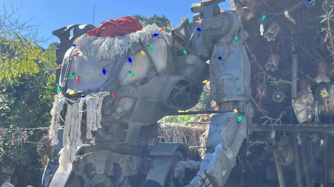 Pandora World of Avatar Decorated for Christmas 2024 at Animal Kingdom